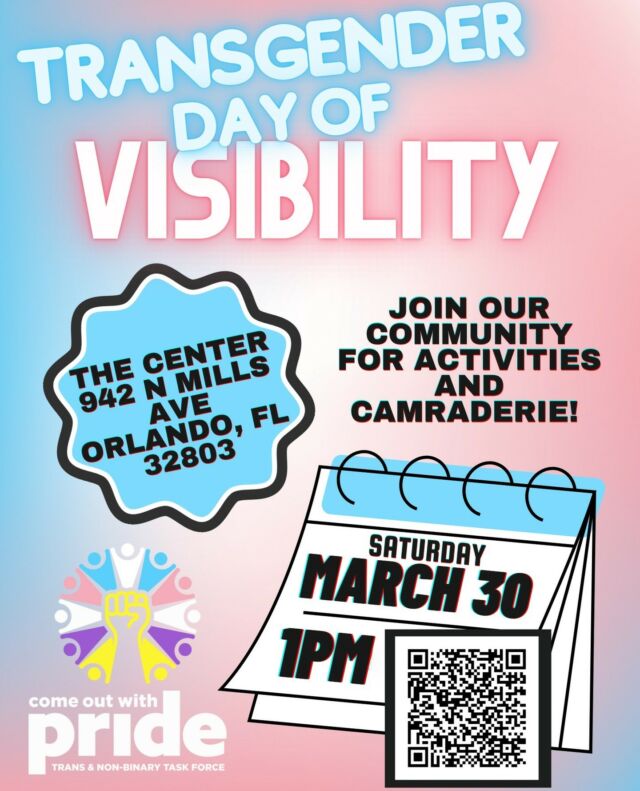 💗🤍🩵Trans Day of Visibility 🏳️‍⚧️⁠⁠In 1 week - Trans & Non-Binary Task Force is excited to host our FREE TDOV event centered around self-care and celebrating our incredible trans community.⁠⁠Join us at our event, where we will have various healthcare organizations, mental health providers catering to the community's needs, informative presentations advocating for trans rights, a creative crafts area, refreshments, and much more!⁠⁠Mark your calendars for our TDOV event on March 30th from 1pm to 4pm at The Center.⁠⁠For info in Bio link below⁠⁠🏳️‍⚧️🏳️‍🌈