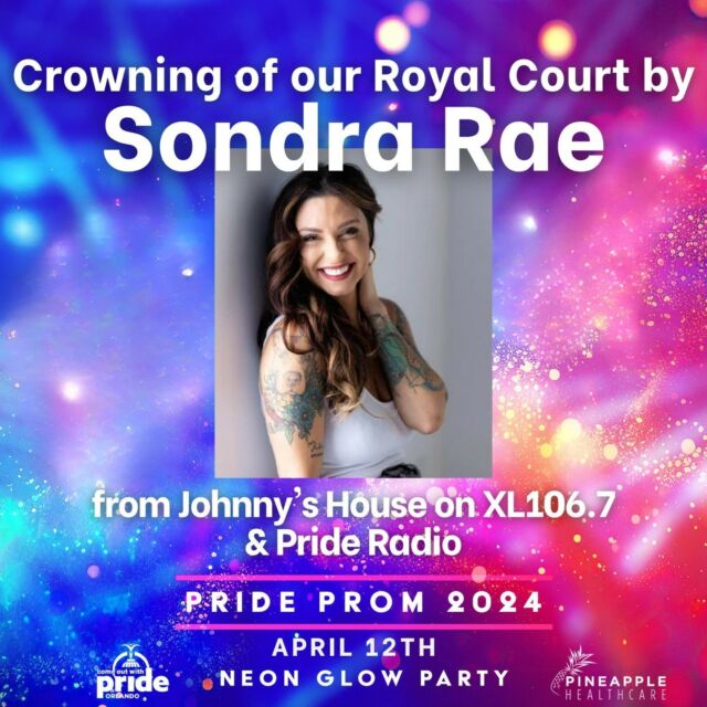 ✨ Get ready for the most exciting moment of the night! ✨👑 Sondra Rae, from Johnny's House on XL106.7 and Pride Radio, will be gracing the stage to crown our fabulous Royal Court! 🎉👑 Don't miss out on this unforgettable experience, grab your tickets now and join us for a night of glamour and queer joy! 🌈✨🎟️ ⁠⁠📸💄Meet & Greet with Sondra Rae at 10:30 in the VIP Lounge