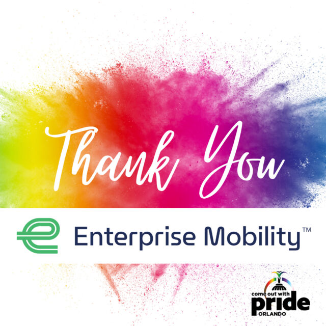 ✨️Thanks to the Enterprise Mobility Foundation™ for donating $20,000 to Come Out With Pride. This grant will help support our annual LGBTQIA+ Pride Celebration and all our other year round events! 🥳 🙌🏽