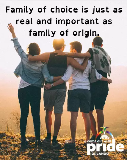 Family of choice is just as real and important as family of origin. #orlandopride #cowp