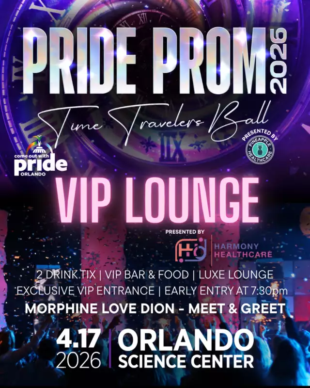💎 VIP GUESTS UNLOCK A PRIVATE HEADLINER PERFORMANCE⁠⁠The night starts early for VIPs with an exclusive opening show by our 2026 Headliner, Morphine Love Dion! 👑💄 This pre-show performance is only for VIP guests — your own private moment before the main event. 🪩✨⁠⁠Doors open at 7:30 PM — enjoy catering by Cuisiners, sip your drinks, and settle into the elevated VIP Lounge Experience before the party kicks into full gear.⁠⁠Harmony Healthcare is the VIP Lounge Experience Presenting Sponsor, helping us bring the luxe energy all night long. 💫⁠⁠🥂 Two complimentary drink tickets + private VIP bars (NA options available)⁠🛋️ Luxe lounge to mingle, unwind, and be seen⁠🚪 Skip the line with your exclusive VIP entrance⁠📸 Meet & Greet with Pride Prom talent + complimentary photos⁠⁠✨ Arrive early. Stay elevated. Experience Pride Prom like a VIP. 🌈🪩⁠⁠👉🏾 Tickets! Link in the Bio⁠