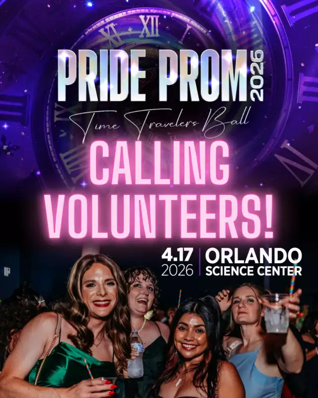 🚨✨ VOLUNTEERS NEEDED FOR PRIDE PROM! ✨🚨Want to be part of the magic behind Pride Prom? 💫 Come Out With Pride is looking for incredible volunteers to help bring the 2026 Pride Prom to life — and we want YOU! 🪩🌈Here’s the best part…💥 Work ONE shift and then enjoy the rest of the night on us!🎉 It’ll be YOUR turn to be our guest and experience the magic of Pride Prom!From check-in and decor to VIP lounge support and guest experience, volunteers help create an unforgettable night of celebration, community, and queer joy. 💃🏽🕺🏽✨🪩 Step inside our Time Traveler’s Ball🌈 Support an inclusive, high-energy LGBTQIA+ celebration🤝 Meet amazing people & make new connections💖 Be part of something truly specialThis is going to be a night of music, glamour, and unforgettable moments — and it all starts with YOU!Sign up to volunteer and help us make Pride Prom magical! ✨Tag a friend who should volunteer with you! 👯✨👉🏽 Info in the Bio Link #PrideProm #ComeOutWithPride #VolunteerWithPride #OrlandoPride #LGBTQEvents #PrideProm2026