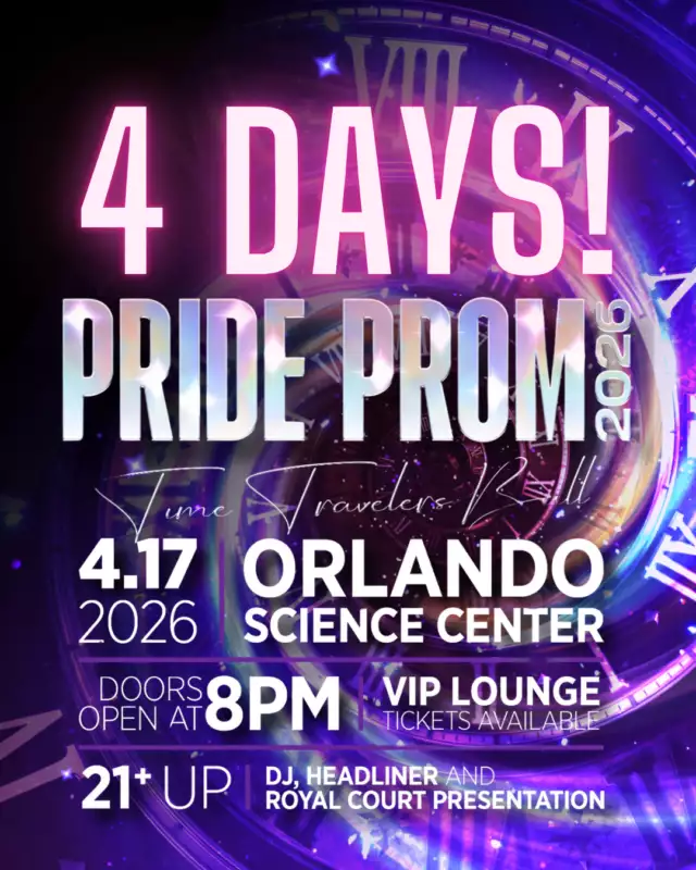 🌈🔥 4 DAYS LEFT UNTIL PRIDE PROM! 🔥🌈⁠⁠The countdown is getting REAL… and Pride Prom: Time Traveler’s Ball, presented by Pineapple Health, is stacking up to be the most fierce, fabulous, and unforgettable night of the year! ⏳💃🏽✨⁠⁠And the lineup? ABSOLUTE EVERYTHING 🔥⁠⁠👑 Headliner: Morphine Love Dion⁠Serving pure glam, charisma, and show-stopping drag magic 💄💥⁠⁠💃 Special Performances: Lady Bri Adonis & Kitana Gemini⁠Bringing heat, sparkle, and runway-ready energy ✨🔥⁠⁠🎤 Hosted by: Blue Star & Darcel Stevens⁠Keeping the night loud, lively, and absolutely iconic 🌟💋⁠⁠This is your moment to dance, flirt, celebrate, and LIVE your best life as we travel across the decades at Pride Prom 🕺⏳🌈⁠⁠🚨 If you haven’t grabbed your ticket yet, this is your sign — we are only 4 DAYS AWAY 🚨⁠⁠🎟️ Get your tickets now: LINK IN THE BIO⁠⁠LET’S COUNT IT DOWN TOGETHER 💥🌈🔥⁠⁠#PrideProm #TimeTravelersBall #4DaysLeft #CountdownToPride #ComeOutWithPride #PineappleHealth 🍍✨