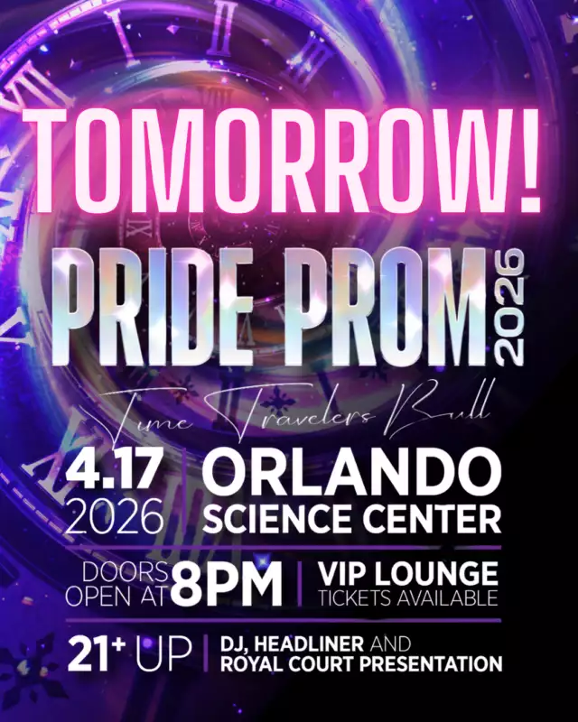 🌈✨ TOMORROW IS PRIDE PROM! ✨🌈⁠⁠The wait is OVER… we are officially ONE DAY AWAY from Pride Prom: Time Traveler’s Ball! ⏳💃🏽🔥⁠⁠Presented by Pineapple Health, tomorrow night is more than an event — it’s a celebration of who we are, where we’ve been, and the joy of where we’re going 🌈💖⁠⁠This is your invitation to step into the magic… and lose yourself in a night built for memory-making ✨⁠⁠🕺 Dance like every era is yours⁠💖 Celebrate love in all its forms⁠📸 Capture moments you’ll talk about for years⁠🌟 Connect with community, chosen family, and pure joy⁠⏳ Travel through time on a dance floor that never stops moving⁠⁠From the first beat to the final song, Pride Prom is a space to be bold, be free, and be fully YOU 💥🌈⁠⁠🚨 TOMORROW. It all happens tomorrow. Don’t miss it. 🚨⁠⁠🎟️ LAST CHANCE TO GET YOUR TICKETS: LINK IN THE BIO⁠⁠Let’s make memories on the dance floor 💃🏽🔥🌈⁠⁠#PrideProm #TomorrowIsTheNight #TimeTravelersBall #CountdownToPride #ComeOutWithPride #PineappleHealth 🍍✨⁠