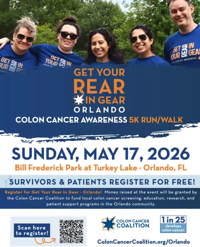 🚨Community Partner Alert! 📣⁠⁠Ready to Get Your Rear in Gear? 🍑💨⁠⁠On May 17, we’re teaming up with the Colon Cancer Coalition for the Get Your Rear in Gear – Orlando 5K! This isn’t just a race—it’s a movement to increase screening, prevention, and visibility for the LGBTQIA+ community and our allies.⁠⁠Why join us?⁠✅ Support local Central Florida health programs.⁠✅ Advance health equity for our community.⁠✅ Connect with a purpose-driven crew.⁠⁠📍 Bill Frederick Park | Sunday, May 17⁠🎟 Register here: https://coloncancercoalition.org/event/get-your-rear-in-gear-orlando/⁠⁠Use promo code Advent5 for $5 off your registration. ⁠⁠Survivors register for FREE.