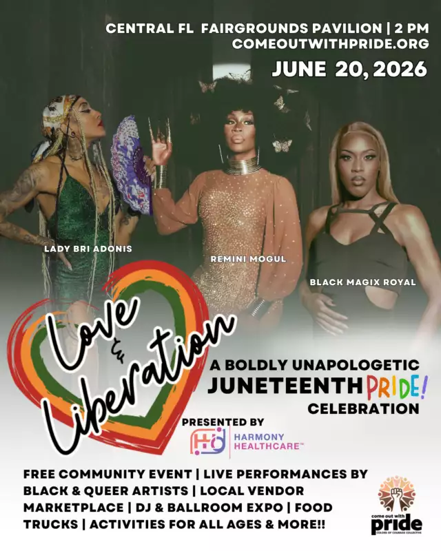 🐝💃 SURVIVOR? BOOTYLICIOUS? SAY MY NAME? 💃🐝⁠⁠Oh yes... it's happening. 👑✨⁠⁠Get ready for an unforgettable Destiny's Child drag tribute performance featuring the incredible Black Magix Royal, Lady Bri Adonis, and Remini Mogul at Love & Liberation: A Boldly Unapologetic Juneteenth Pride Celebration! 🔥🌈⁠⁠These powerhouse performers are bringing the glamour, the choreography, the vocals, and the ENERGY for a show that will have you singing along from start to finish. 🎤💎✨⁠⁠And what makes it even more special? We're intentionally spotlighting Black queer local talent and celebrating the incredible artists who make our community shine right here in Central Florida. 🖤🌈🙌🏾⁠⁠🎉 FREE Community Event⁠📅 Saturday, June 20⁠📍 Central Florida Fairgrounds Pavilion⁠🚪 Gates Open: 2 PM⁠🎭 Entertainment Begins: 3 PM⁠🎉 Festival Ends: 6 PM⁠⁠Presented by Harmony Healthcare 💙⁠⁠Trust us—you are NOT going to want to miss this moment. Grab your friends, bring your pride, and get ready to lose your voice singing every word. 🐝🔥👑⁠⁠#LoveAndLiberation #JuneteenthPride #BlackQueerJoy #DestinysChild #DragExcellence #ComeOutWithPride #OrlandoPride #BlackQueerMagic⁠