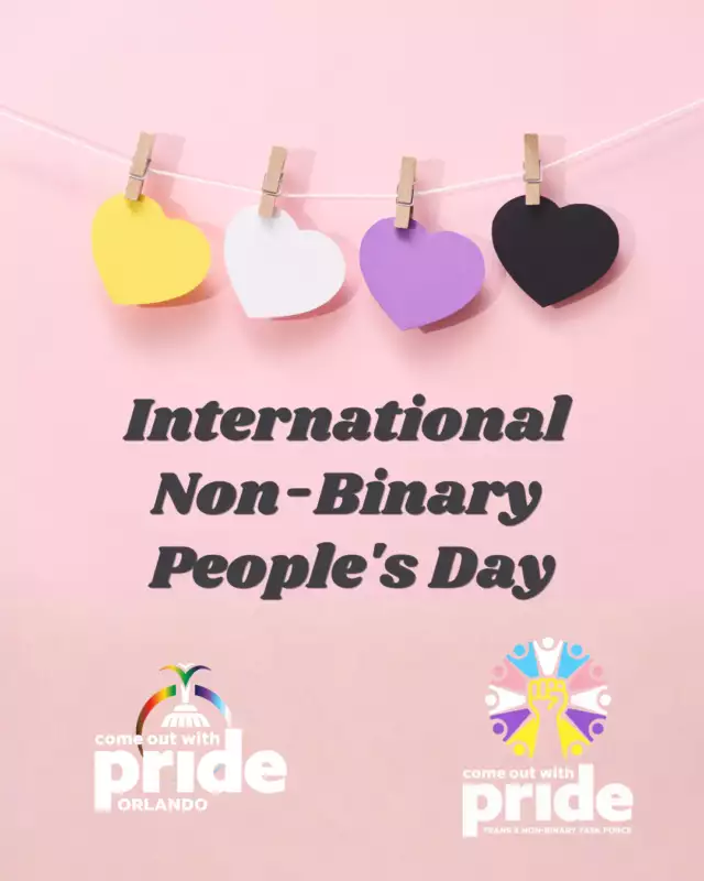 🎉 Today, we celebrate International Non-Binary People's Day! 💛🤍💜🖤⁠⁠Today and every day, we honor the incredible non-binary people in our community who remind us that there is no one right way to exist, express yourself, or live authentically. Your identities are valid. Your experiences matter. Your voices deserve to be heard, celebrated, and protected.⁠⁠At Come Out With Pride, our commitment to the trans and non-binary community extends far beyond Pride Month and Pride Day. Through our year-round Trans & Non-Binary Task Force, we work alongside community members to create affirming spaces, advocate for equity, and uplift trans and non-binary voices through events, education, and leadership opportunities.⁠⁠To our non-binary family: thank you for your courage, your resilience, your authenticity, and the countless ways you make our community stronger. We are proud to be with you—not just today, but every day.⁠⁠Happy International Non-Binary People's Day! 🌈⁠⁠#InternationalNonBinaryPeoplesDay #NonBinary #BeyondTheBinary #TransAndNonBinary #LGBTQIA #ComeOutWithPride #Pride365