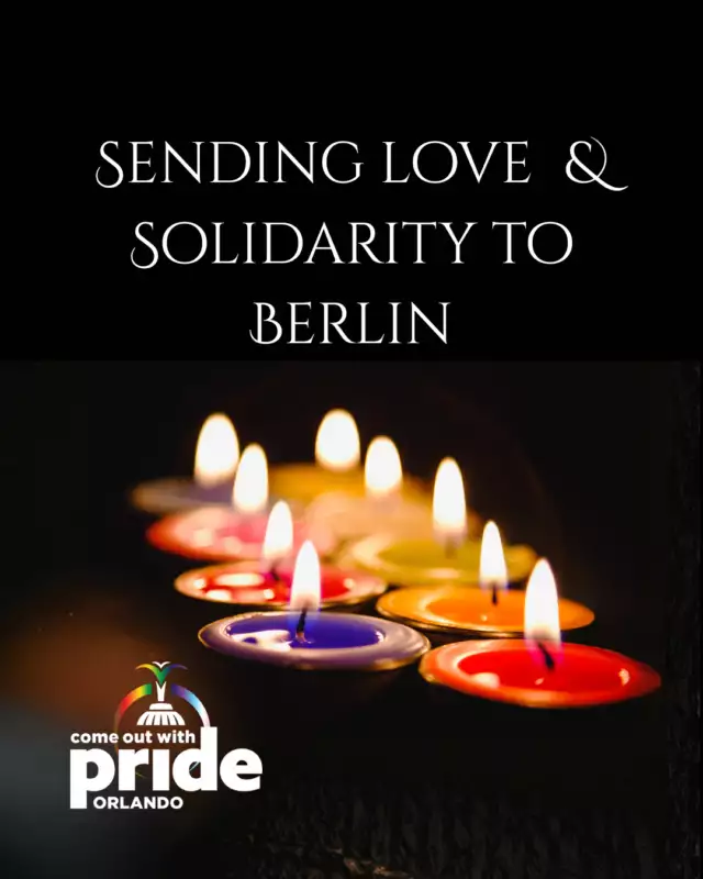 🏳️‍🌈 Our hearts are with the LGBTQIA+ community in Berlin following the tragic events during Christopher Street Day (CSD) Pride. 🕯️⁠⁠🕊️ We mourn the life that was lost and hold close everyone who was injured, traumatized, or impacted by this heartbreaking act of violence. We also extend our deepest gratitude to the first responders, volunteers, organizers, and community members who stepped forward with courage, compassion, and love in the face of tragedy. 🤍⁠⁠✨ Pride has always been more than a celebration—it is an act of visibility, resilience, and hope. Every person deserves to gather in safety, surrounded by love, acceptance, and community. 🌈⁠⁠🤝 Today, Come Out With Pride stands in unwavering solidarity with Berlin CSD and LGBTQIA+ communities around the world. 🌍 While hate and violence seek to divide us, they will never extinguish our joy, our resilience, or our commitment to building a world where every LGBTQIA+ person can live openly, safely, and authentically. ❤️🧡💛💚💙💜⁠⁠🏳️‍🌈 From Orlando to Berlin, we are one community. 🏳️‍⚧️⁠⁠💜 Our hearts are with Berlin. Today and always. 🕊️🌍⁠⁠#StandWithBerlin #BerlinCSD #Pride #LGBTQIA #Solidarity #LoveIsLove #CommunityStrong⁠