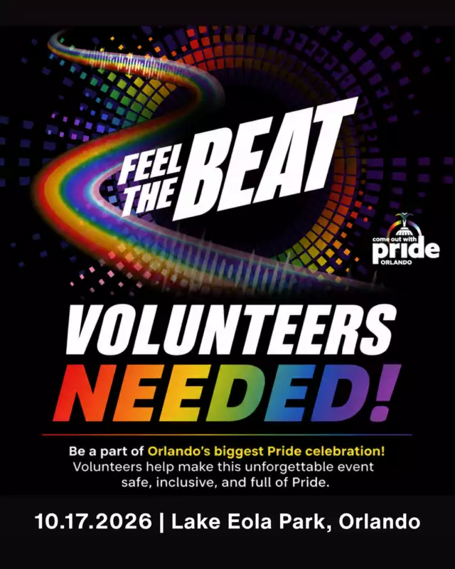 🚨🌈 PRIDE NEEDS YOU! 🌈🚨⁠⁠The festival doesn’t happen without the people who make the magic happen — and that means YOU! 💜✨⁠⁠We’re calling for volunteers to join us for the 2026 Come Out With Pride Festival & Parade on Saturday, October 17 at Lake Eola Park! 🏳️‍🌈🏳️‍⚧️⁠⁠Whether you’re helping welcome guests, supporting the parade, assisting with festival operations, lending a hand behind the scenes, or simply bringing your incredible energy — there’s a place for you on our Pride team. 🙌🏽⁠⁠But Pride is more than one incredible day—it’s a movement.⁠⁠Come Out With Pride, Inc. is a volunteer-powered 501(c)(3) nonprofit organization working year-round to create inclusive spaces, uplift LGBTQIA+ voices, foster belonging, and build a Central Florida where every person—regardless of gender identity, sexual orientation, race, or background—can thrive and be celebrated.⁠⁠Whether it’s your very first Pride or your favorite tradition of the year, there is a place for you here. 💜⁠⁠✨ Join us October 17, 2026, at Lake Eola Park—and be part of something bigger.⁠⁠Because Pride isn’t just a celebration.⁠It’s community.⁠It’s visibility.⁠It’s joy.⁠It’s resilience.⁠It’s love. 🏳️‍🌈🏳️‍⚧️💜✨⁠⁠👉🏽 SIGN UP TO VOLUNTEER: Link in the Bio⁠⁠Come show up. Pitch in. Make an impact. And help us make Pride unforgettable! 🌈🙌🏽⁠⁠#ComeOutWithPride #OrlandoPride #Pride2026 #PrideVolunteers #VolunteerOrlando #LGBTQIA #OrlandoEvents #PrideFestival #PrideParade⁠