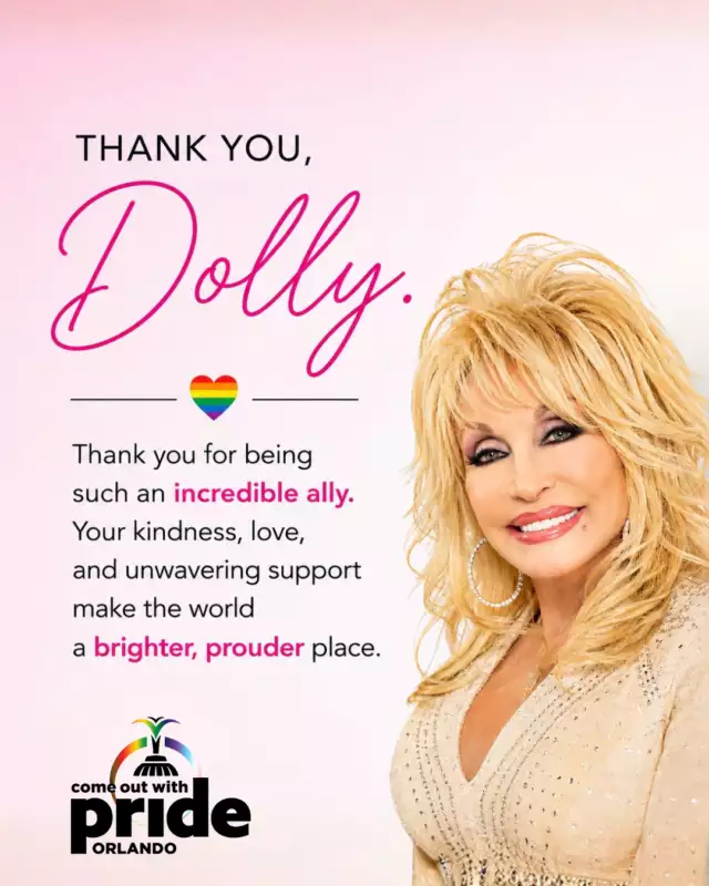 💖🌈 Thank you, Dolly.⁠⁠For decades, Dolly Parton has shown up with kindness, compassion, and love for the LGBTQIA+ community. 🏳️‍⚧️⁠⁠In a world that can be loud with division, she continues to remind us that there is room for everyone—and that kindness matters. 🦋⁠⁠Thank you for being an incredible ally, for choosing love, and for helping make the world a little brighter and prouder. 🏳️‍🌈✨⁠