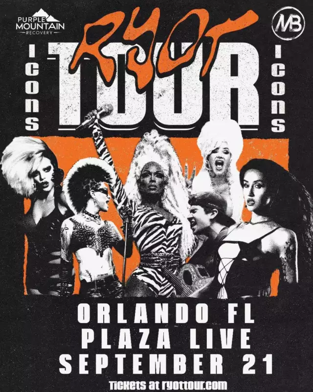 🚨Community Partner Spotlight!🚨⁠⁠🎤 LIVE MUSIC. FULL BAND. ONE NIGHT ONLY. 🎸⁠⁠RYOT TOUR: ICONS is a high-energy live concert experience bringing together some of the most recognizable names in drag, music, and nightlife for an electrifying night of performance, personality, and pure star power.⁠⁠Featuring Adore Delano, Kylie Sonique Love, Sasha Allen, Coco Montrese, Willam, and select appearances by Discord Addams. 2 lucky fans will win a pair of FREE tickets* to see @RYOTTOUR at The Plaza Live on September 18th. ⁠How to enter:⁠1⃣Like this post 💓⁠2⃣Share/Repost ✈🔄⁠3⃣Follow @plazaliveorlando🗼⁠4️⃣Tag a friend you would bring to the show in the comment ⁠⏳Deadline to enter: September 18⁠⁠*Tickets are only valid for the show at The Plaza Live in Orlando, FL. Tickets may not be transferred to any other show.