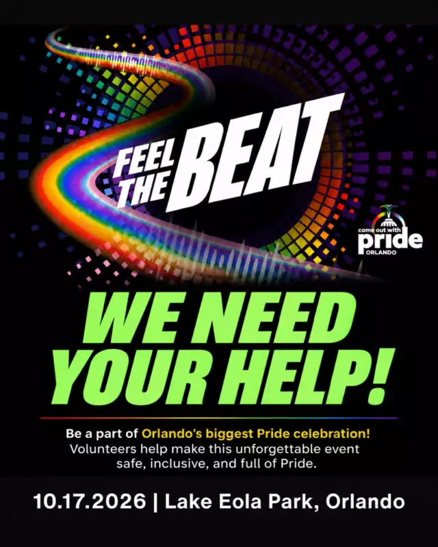 🌈 DID YOU KNOW?! 👀 PRIDE is powered by VOLUNTEERS! 🙌🏽💜⁠⁠From the parade to the festival, the stages to the behind-the-scenes magic — our incredible volunteer crew helps make it all happen. 🎉⁠⁠And now… we want YOU! 🌈⁠⁠✨ Meet new people⁠🎉 Make Pride magic⁠🏳️‍🌈 Give back to your community⁠💜 Get involved with COWP⁠🙌🏽 Have a whole lot of fun!⁠⁠Not sure where to start? COME MEET US! 👋🏽⁠⁠🌈 2026 VOLUNTEER MEET-UP⁠📅 Sunday, September 20, 2026⁠⏰ 2:00–4:00 PM⁠📍 Anthem – Downtown Orlando⁠100 N Orange Ave⁠⁠Come meet the COWP leadership team, learn about volunteer roles, ask questions, meet other volunteers, enjoy some light bites, and find your place on the Pride team! 💜⁠⁠First-time volunteer? We want you.⁠Pride pro? We want you too.⁠Just curious? Come hang out!⁠⁠🌈 COME JOIN THE PRIDE CREW! 🌈⁠⁠➡️ 👀 Sign up to volunteer: LINK IN THE BIO⁠⁠#ComeOutWithPride #Pride2026 #OrlandoPride #PrideVolunteers #VolunteerOrlando #PrideFestival #PrideParade⁠