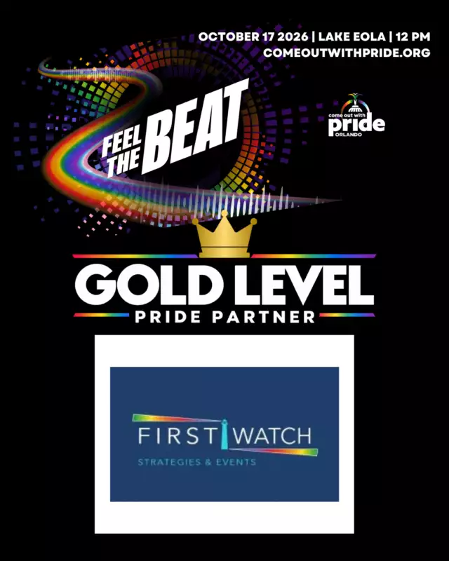 🌈💛 PRIDE TAKES A TEAM!⁠⁠A huge THANK YOU to our Gold Level Pride Partner, First Watch Strategies & Events, for supporting the work behind the scenes and helping make big community celebrations happen! 🎉⁠⁠🌈🎶 Grab your besties, your brightest fits, and your dancing shoes — Pride is taking over Lake Eola Park on October 17! 💃🏽✨⁠⁠We’re grateful to have you on our team! 💛⁠⁠#ComeOutWithPride #FeelTheBeat #PridePartner