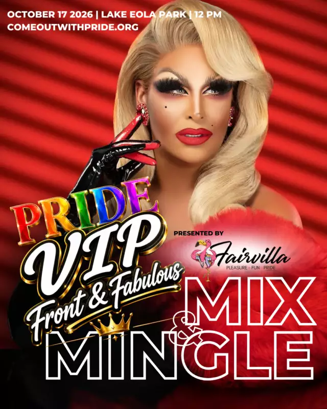 🚨 VIP IS ALMOST SOLD OUT! 🚨⁠⁠And this is your last call to get FRONT & FABULOUS. 👑💎⁠⁠The VIP-ONLY Mix & Mingle, presented by Fairvilla, is your chance to CHAT, CONNECT & GRAB A SELFIE with our 2026 Pride Headliners:⁠⁠👑 Ginger Minj ⁠👑 Roxxxy Andrews ⁠👑 Detox ⁠👑 Myki Meeks ⁠👑 Sasha Colby⁠⁠Plus: 🎤 Front-row Diva Stage viewing • 🥂 VIP bars • 🌈 Private parade & fireworks viewing • 🍴 Sonny’s BBQ • ❄️ VIP lounge⁠⁠🔥 LIMITED VIP TICKETS REMAIN!⁠⁠Don’t watch the selfies from the sidelines. 📸👀⁠⁠🎟️ GET VIP NOW: LINK IN BIO ⁠⁠PRIDE VIP: FRONT & FABULOUS ⁠PRESENTED BY FAIRVILLA ⁠October 17 | Lake Eola Park | 21+ ONLY⁠⁠Come closer. Mix. Mingle. Get fabulous. 👑✨