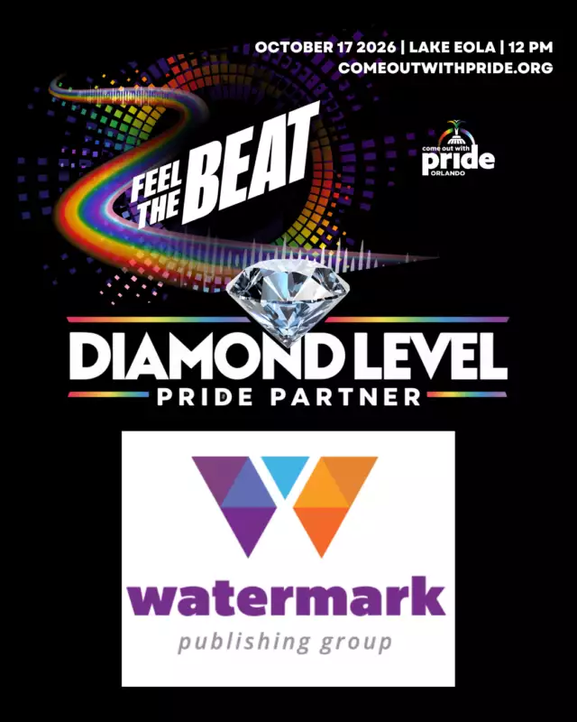 📰🌈 PRIDE NEWS WORTH CELEBRATING! 💎✨⁠⁠A HUGE thank you to our Diamond Level Pride Partner, Watermark Publishing Group, for telling the stories, sharing the voices, and celebrating the LGBTQIA+ community throughout Central Florida and beyond. 💜⁠⁠Thank you for helping keep our community connected, informed, and visible — and for standing with us as we Feel the Beat! 🎶🌈