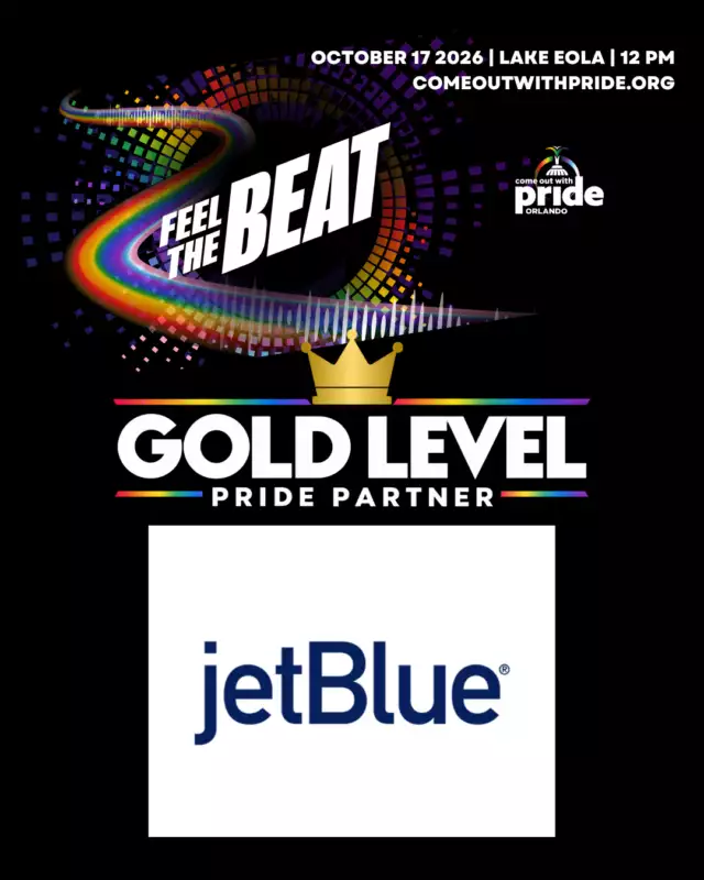 ✈️💛 LET’S FLY INTO PRIDE!⁠⁠A huge THANK YOU to our Gold Level Pride Partner, JetBlue, for helping connect people and communities and for showing up for Pride! 🌈✨⁠⁠🌈🎶 Grab your besties, your brightest fits, and your dancing shoes — Pride is taking over Lake Eola Park on October 17! 💃🏽✨⁠⁠We’re so grateful to have you along for the ride! 💙🎉⁠⁠#ComeOutWithPride #FeelTheBeat #PridePartner