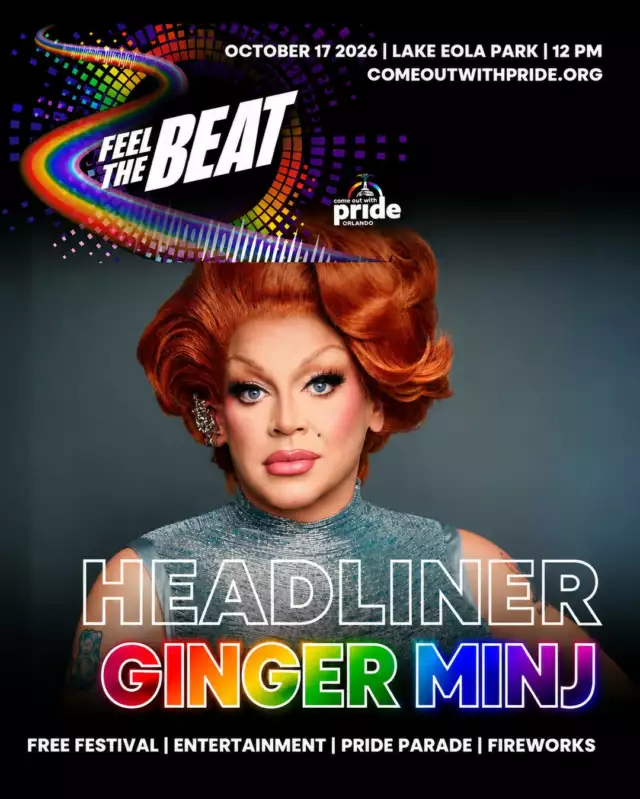 🚨 THE QUEEN HAS ARRIVED, HONEY! 👑🔥⁠⁠Orlando’s own Ginger Minj, RuPaul’s Drag Race All Stars 10 WINNER and Drag Race Hall of Fame icon, is bringing the fabulousness to the Diva Stage! 💋🎤✨⁠⁠The charisma! The comedy! The CAMP! 🍬💃🏽 Get ready for a whole lot of Ginger realness!⁠⁠📍 Diva Stage | October 17 ⁠🎟️ FREE to see!⁠⁠#ComeOutWithPride #FeelTheBeat #GingerMinj #OrlandoPride