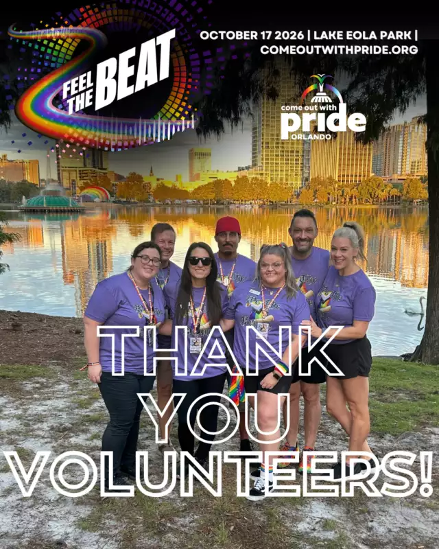 🌈💜 PRIDE IS POWERED BY LOVE, COMMUNITY & PEOPLE WHO SHOW UP! 💜🌈⁠⁠Did you know? Come Out With Pride is a volunteer-run organization! 🙌🏽 Every year, our incredible volunteers share their time, talents, energy, and BIG hearts to bring Orlando’s FREE community Pride celebration to life. 🎉🏳️‍🌈🏳️‍⚧️⁠⁠To every person who has ever lent a hand, stayed a little longer, jumped in when needed, or helped make someone feel welcome — THANK YOU! 🫶🏽⁠⁠Your dedication makes a difference. And your love for this community is what makes Pride so special. We are beyond grateful for every single one of you! 💜✨⁠⁠And now, we’re inviting YOU to be part of the magic! 🌈⁠⁠🎉 Meet new people ⁠🙌🏽 Give back to your community ⁠💜 Help create a space where everyone belongs ⁠✨ Make memories while making a difference⁠⁠📅 Saturday, October 17, 2026 ⁠📍 Lake Eola Park | Downtown Orlando⁠⁠There’s still time to join our volunteer crew!⁠⁠👉🏽 Sign up here:⁠ Link in the Bio⁠⁠To our volunteers, past, present, and future: YOU are part of what makes Pride possible. We see you. We appreciate you. And we couldn’t do this without you! 💜🌈⁠⁠#ComeOutWithPride #Pride2026 #OrlandoPride #PrideVolunteers #PrideIsCommunity #VolunteerOrlando