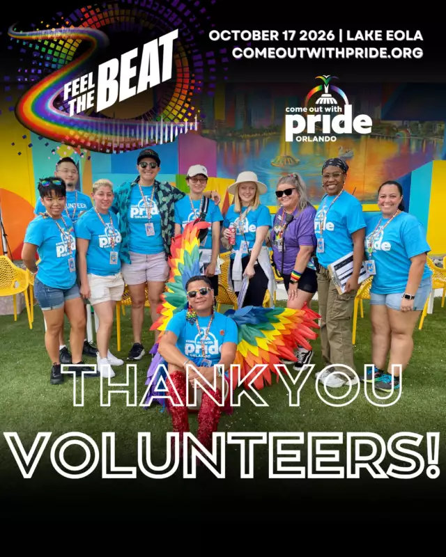 🌈💜 BIG LOVE FOR OUR PRIDE VOLUNTEERS! 💜🌈⁠⁠🎉 FACT: Come Out With Pride is a VOLUNTEER-RUN organization! 🙌🏽⁠⁠Behind every parade float, every stage, every smile, and every unforgettable Pride moment is a community of people who show up and make the magic happen! ✨⁠⁠A HUGE shoutout to the incredible volunteers who share their time, talents, energy, and love to bring our FREE community Pride celebration to life! 🏳️‍🌈🏳️‍⚧️⁠⁠You are the heart of Pride, and we couldn’t do it without you! 🫶🏽💜⁠⁠And guess what?! 👀 THERE’S STILL TIME TO JOIN THE CREW!⁠⁠Want to be part of the magic? Meet new people, give back to your community, and help make Pride unforgettable!⁠⁠📅 Saturday, October 17, 2026⁠📍 Lake Eola Park | Downtown Orlando⁠⁠🌈 Come out, pitch in, and make Pride happen!⁠⁠👉🏽 Sign up to volunteer:⁠https://www.eventeny.com/events/volunteer/?id=29666&type=all⁠⁠To our volunteers: WE LOVE YOU! 💜🎉⁠⁠#ComeOutWithPride #Pride2026 #OrlandoPride #PrideVolunteers #VolunteerOrlando #PrideIsCommunity