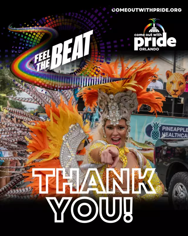 🌈💖 ORLANDO, YOU SHOWED UP & SHOWED OUT! 💖🌈⁠
⁠
What a day. What a celebration. What a COMMUNITY! 🥹✨⁠
⁠
Thank you for coming together, dancing, laughing, marching, celebrating, supporting, loving loudly and being unapologetically YOU. From the first beat to the final fireworks, you reminded us exactly why we do what we do.⁠
⁠
Orlando, you know how to party with a PURPOSE! 🎉🏳️‍🌈🏳️‍⚧️⁠
⁠
Pride is more than a festival. It’s our joy. Our culture. Our chosen family. Our resilience. Our remembrance. And when we come together, we create something bigger than any one of us. 💖⁠
⁠
To every volunteer, performer, vendor, sponsor, community partner, parade participant, artist, family, friend and Pride-goer — THANK YOU for making this celebration possible. 🫶🏽⁠
⁠
And now… we want to see YOUR Pride! 📸✨⁠
⁠
Share your photos and videos with us! ⁠
⁠
Tag @ComeOutWithPride and use #ComeOutWithPride⁠
⁠
Until next time, Orlando…⁠
⁠
KEEP FEELING THE BEAT. 💓🌈⁠
⁠
With love, gratitude & a whole lot of Pride,⁠
⁠
Your COWP Pride Family 💖🏳️‍🌈🏳️‍⚧️